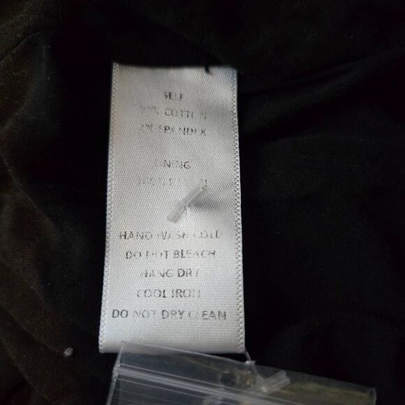 All:Row Roland Shirred Dress Size Medium Black Pockets - Picture 7 of 8